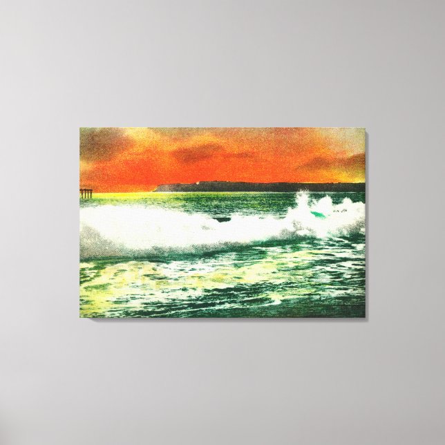 Impressão Em Tela Vista de Point Loma no SunsetCoronado, CA (Frente)