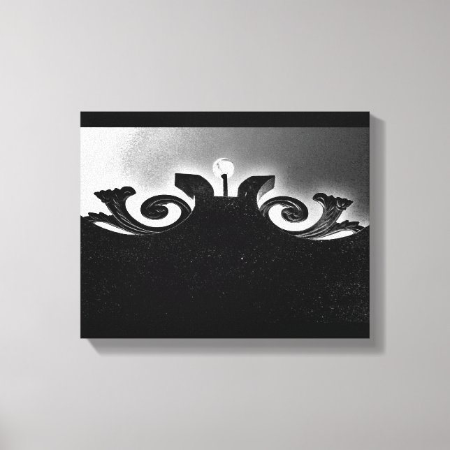 Impressão Em Tela Vista de Porta Preta (Frente)