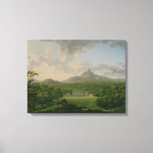 Impressão Em Tela Vista de Powerscourt, condado Wicklow, c.1760-2
