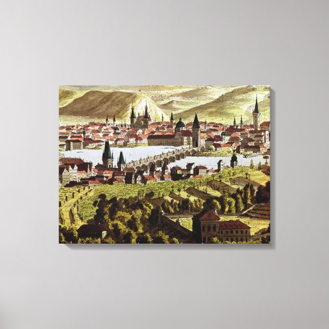 Impressão Em Tela Vista de Praga (Frente)