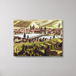 Impressão Em Tela Vista de Praga