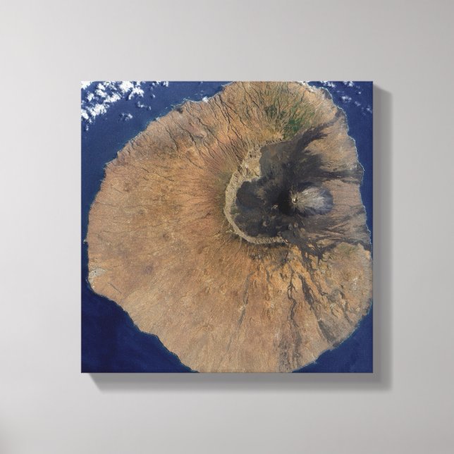 Impressão Em Tela Vista de satélite do Monte Fogo (Frente)