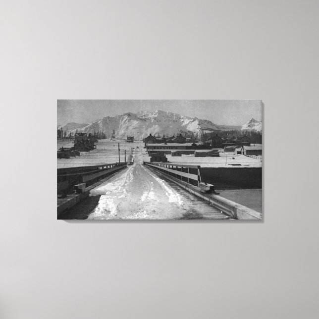 Impressão Em Tela Vista de Seward, Alasca a partir da Ponte Photogra (Frente)