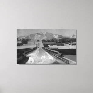 Impressão Em Tela Vista de Seward, Alaska da ponte Photograp