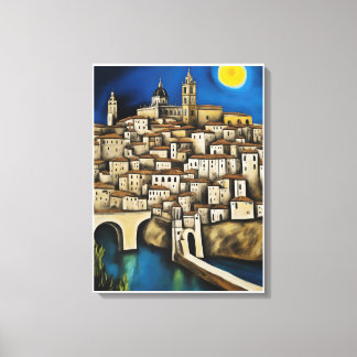 Impressão Em Tela Vista de Toledo - Pintura Surreal de Paiscape