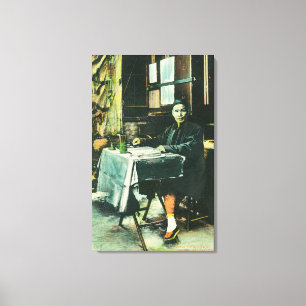 Impressão Em Tela Vista de uma Convidadora Chinesa da Fortuna