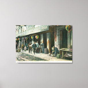 Impressão Em Tela Vista de uma rua no beco dos peixes