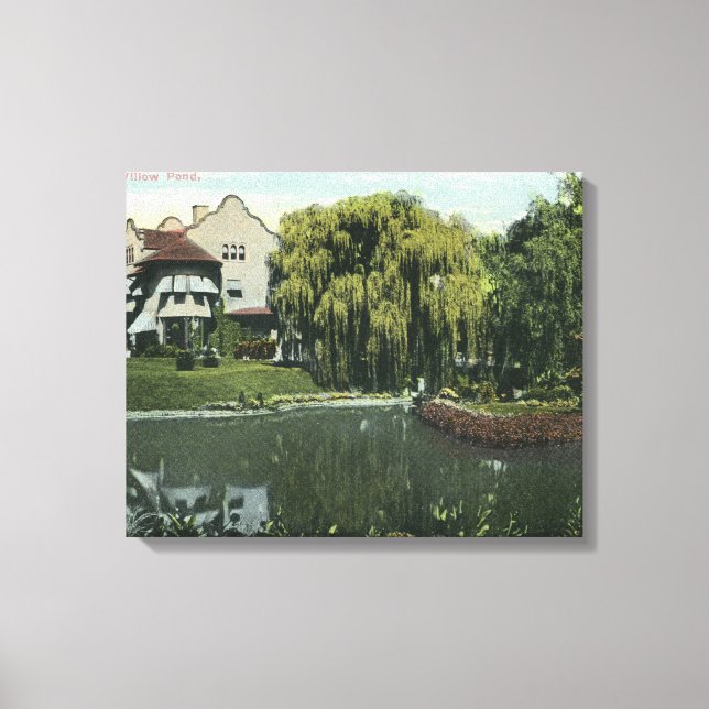 Impressão Em Tela Vista de Willow Pond (Frente)