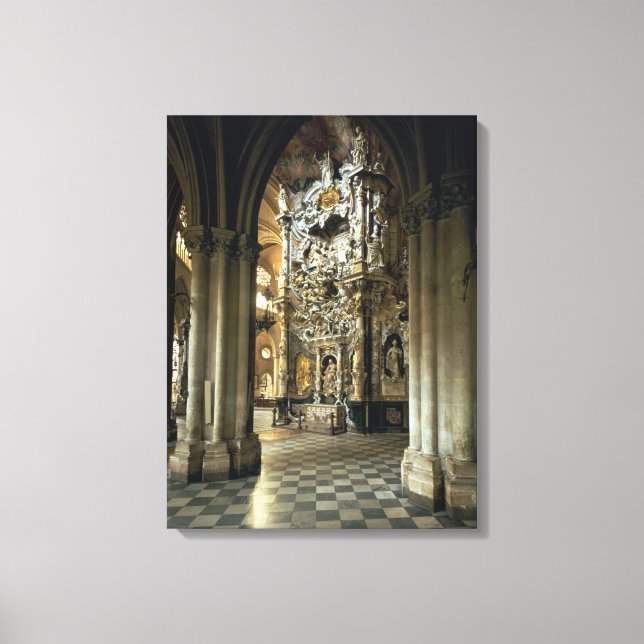 Impressão Em Tela Vista do altar e do "Transparente", c.1720 (Frente)