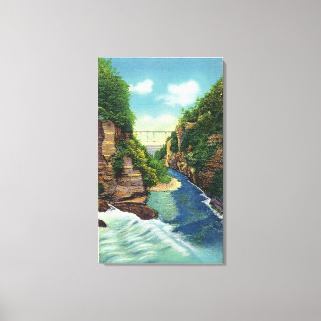 Impressão Em Tela Vista do desfiladeiro de outono (Frente)