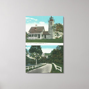 Impressão Em Tela Vista do Farol do Lago Champlain