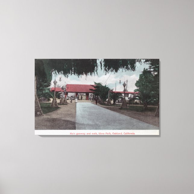 Impressão Em Tela Vista do gateway principal para Idora ParkOakland, (Frente)
