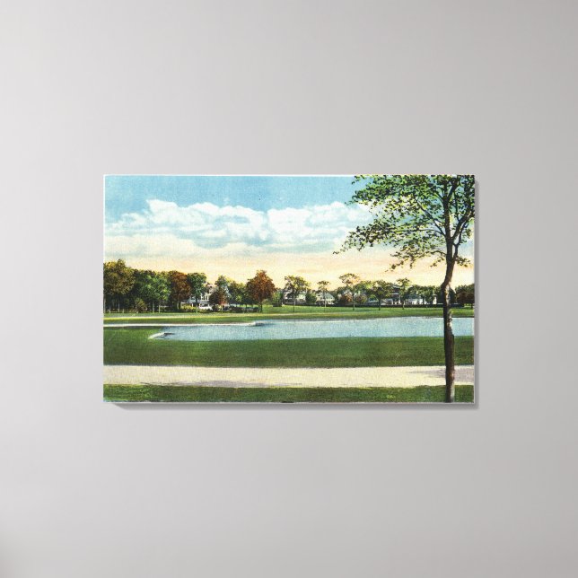 Impressão Em Tela Vista do Lago Espelho no Parque Setentrional (Frente)