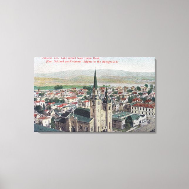 Impressão Em Tela Vista do lago Merritt do Union Bank (Frente)