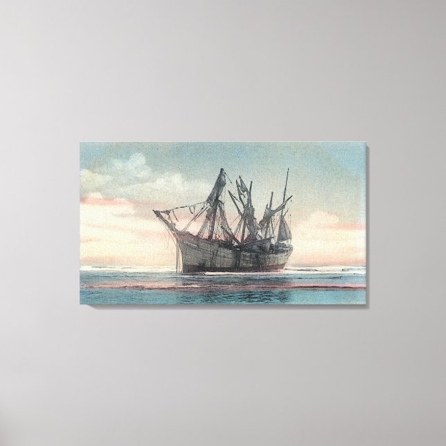 Impressão Em Tela Vista do naufrágio de Peter Iredale (Frente)