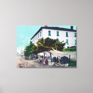 Impressão Em Tela Vista do objeto antigo Eskimo VendersSitka, AK