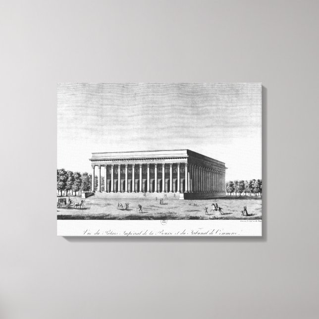 Impressão Em Tela Vista do Palácio Imperial de BCourse (Frente)