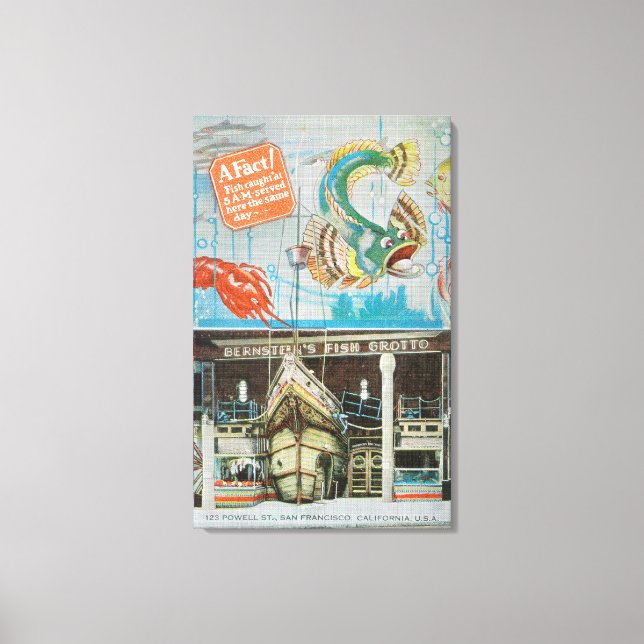 Impressão Em Tela Vista do Peixe de Bernstein com Peixe (Frente)