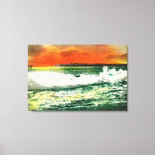 Impressão Em Tela Vista do Point Loma em SunsetCoronado, CA