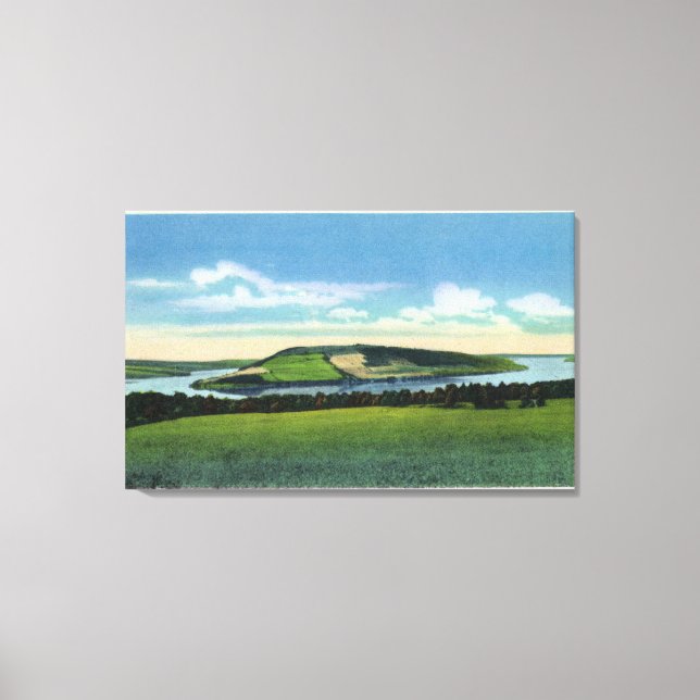 Impressão Em Tela Vista do ponto Bluff perto de Penn Yan (Frente)