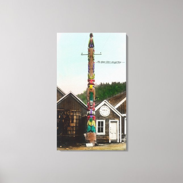 Impressão Em Tela Vista do Raven TotempoleWrangell, AK (Frente)