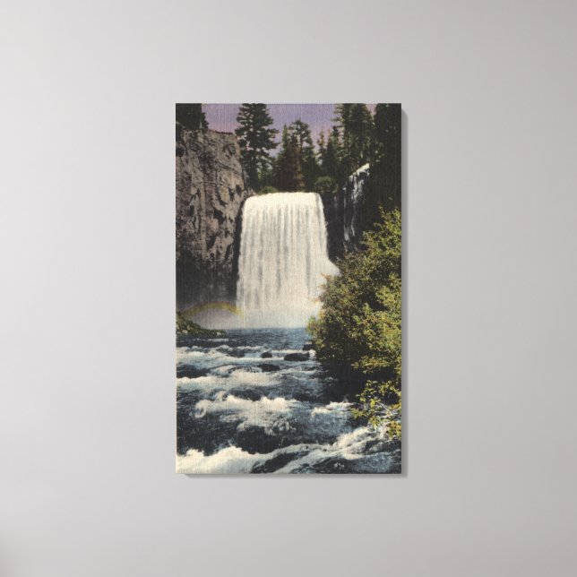 Impressão Em Tela Vista do rio San Joaquin e das cataratas do arco-í (Frente)