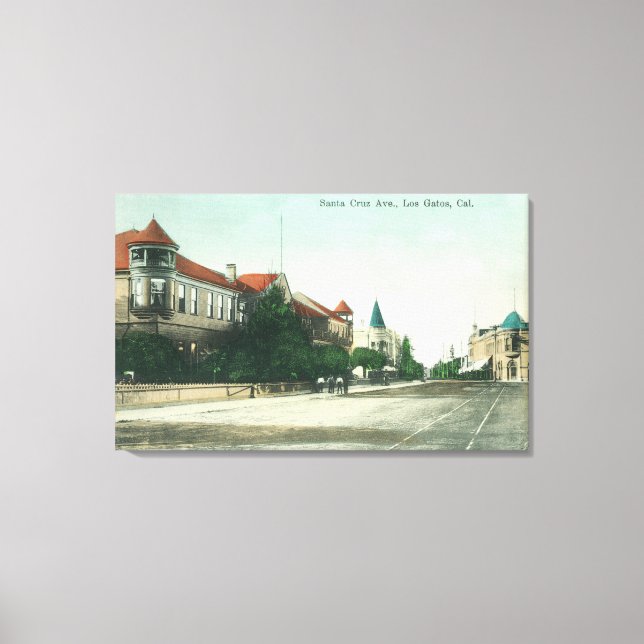 Impressão Em Tela Vista dos Papais noeis Cruz AvenueLos Gatos, CA (Frente)
