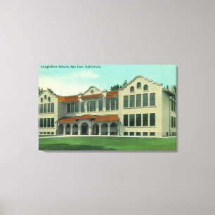 Impressão Em Tela Vista exterior da escola de Longfellow