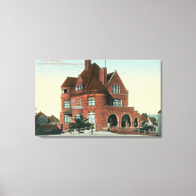Impressão Em Tela Vista Exterior da Residência do Crocker (Frente)