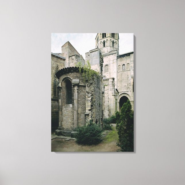 Impressão Em Tela Vista exterior do apsidiol da Abadia (Frente)