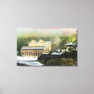 Impressão Em Tela Vista exterior do central eléctrica elétrico