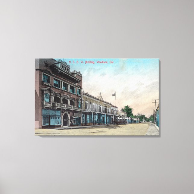 Impressão Em Tela Vista Exterior do EdifícioWoodland, CA (Frente)
