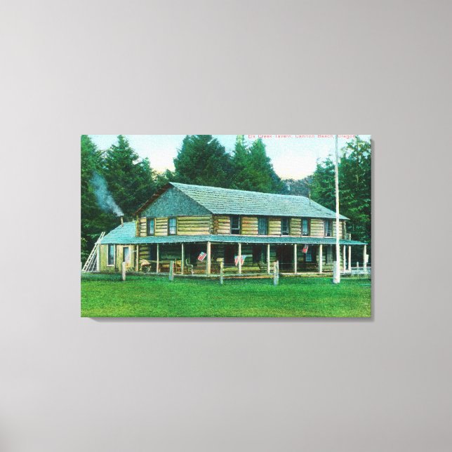 Impressão Em Tela Vista Exterior do Elk Creek Tavern (Frente)