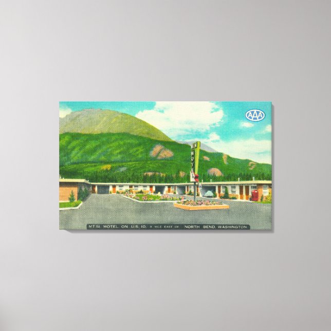 Impressão Em Tela Vista Exterior do Motel Mt. Si (Frente)