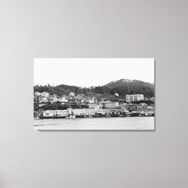 Impressão Em Tela Vista frontal do Ketchikan, Alaska Photoógrafo (Frente)