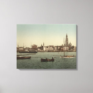 Impressão Em Tela Vista geral de Antuérpia II, Bélgica