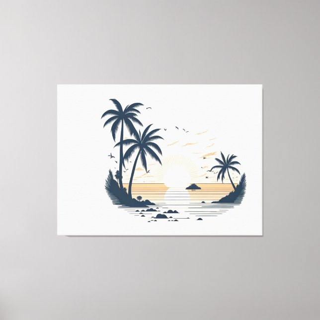 Impressão Em Tela Vista lateral da praia (Frente)