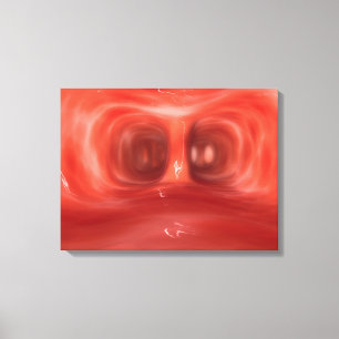 Impressão Em Tela Vista microscópica dentro dos pulmões humanos