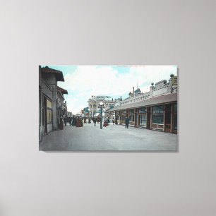 Impressão Em Tela Vista Ocidental do PikeLong Beach, CA