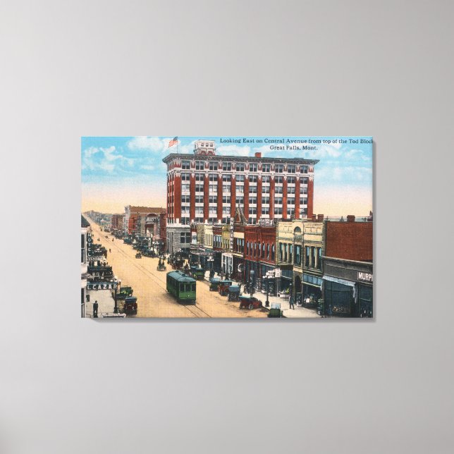 Impressão Em Tela Vista Oriental da Avenida CentralGrandes Cataratas (Frente)