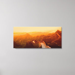 Impressão Em Tela Vista panorâmica da Grande Muralha, China