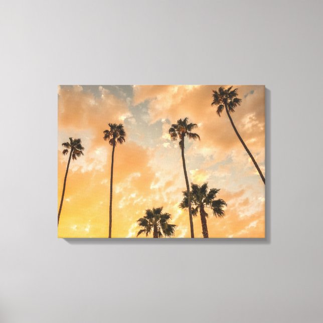 Impressão Em Tela Vista para cima das palmas (Frente)