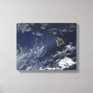 Impressão Em Tela Vista satélite da névoa vulcânica