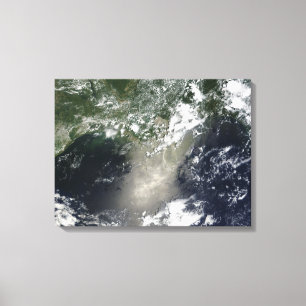 Impressão Em Tela Vista satélite das raias e das fitas do óleo