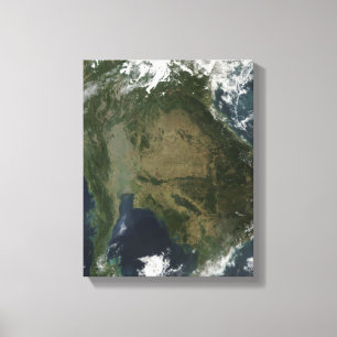 Impressão Em Tela Vista satélite de Indochina