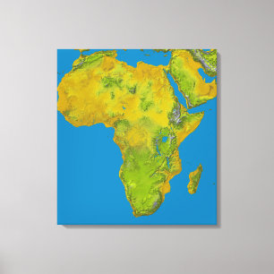 Impressão Em Tela Vista topográfica de África