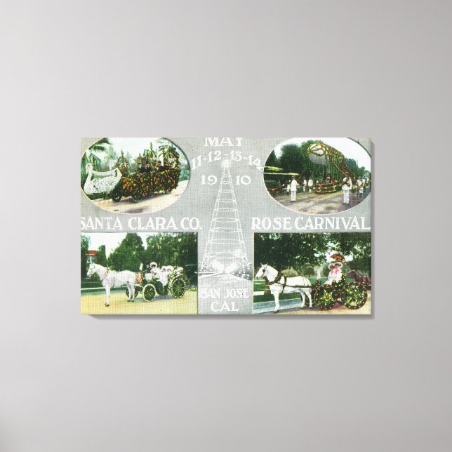 Impressão Em Tela Vistas Cênicas dos Papais noeis Clara Co Rosa (Frente)