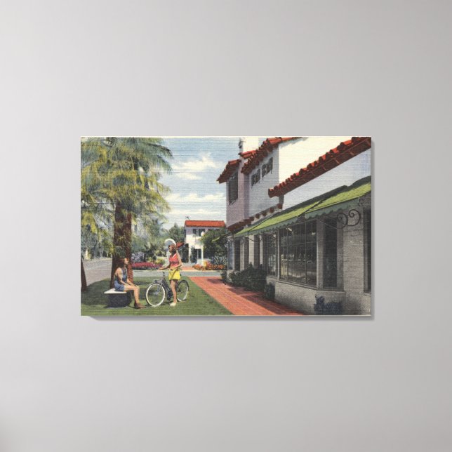 Impressão Em Tela Visto Damas de Verão no Plaza (Frente)