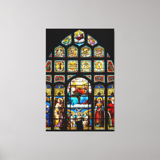 Impressão Em Tela vitral de igreja