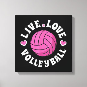 Impressão Em Tela Viva Ame Volei Para Mulheres Meninas Volei Fa
